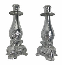 Lot of 2-Pair-Silver Candlestick Holder/Decanters-Avon VTG Empt - £7.05 GBP