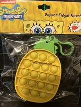 1 NIP Novelty Spongebob Square Pants Yellow Popper Fidget Keychain Pinea... - $8.99