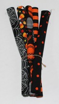 5 Fat Quarters - Halloween Pumpkins Stripes Solids Candy Corn Fabric M201.03 - £27.13 GBP