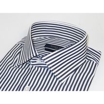 Men's Dress Shirt ENZO PARK Turkey 100% Cotton Breathable Enzo10 Black Stripe image 5