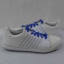 Adidas Men&#39;s Adizero White Blue Leather Golf Shoes 816456 White Size 9.5 - £43.06 GBP