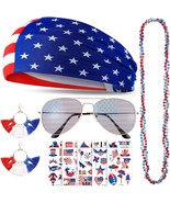 4th of July Accessories Includes Red White and Blue Headband American Fl... - £22.36 GBP