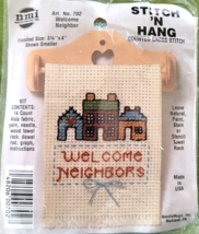 Welcome Neighbors Stitch &#39;N Hang Counted Cross Stitch Kit #702 New NMI 3... - $4.94