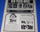 Elderly Instruments Mel Bay Pickin&#39; Magazine Photo Clipping Vintage Nov.... - £12.17 GBP