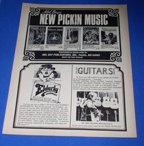 Elderly Instruments Mel Bay Pickin&#39; Magazine Photo Clipping Vintage Nov. 1977 - £11.72 GBP