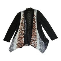 Alberto Makali Women&#39;s XL Animal Print Lace Open Front Cardigan Lightweight - £42.18 GBP