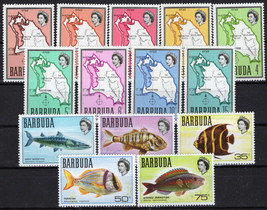 ZAYIX Barbuda 12-25 MNH Maps Marine Life Fish 062723S41M - £11.17 GBP