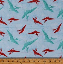 Cotton Dinosaurs Prehistoric Animals Ancient Types Fabric Print by Yard D771.73 - £10.31 GBP