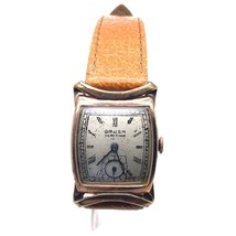 Vintage Pink Gold-Filled Gruen Veri-Thin Precision Watch with Case - £334.24 GBP