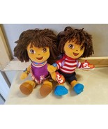 NEW TY Dora the Explorer and friend Diego Beanie Babies Free Shipping - £24.10 GBP