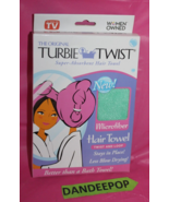 As Seen On TV Original Microfiber Turbie Twist Hair Towel Green - £15.54 GBP