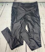 Womens Faux Leather Leggings Pants PU Elastic Shaping Hip Push Up Black ... - $20.19
