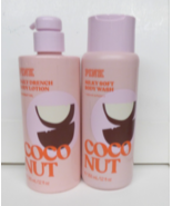 Victoria Secret Pink Coconut Conditioning Body Wash &amp; Body Lotion Set of... - $364.09 MXN