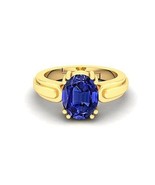 5.25 Ratti 4.00 Carat Certified Original Blue Sapphire Gold Plated Ring ... - €47,75 EUR