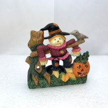 K&#39;s Collection, Halloween Scarecrow Jack O Lantern Resin Tealight Candle... - £11.55 GBP