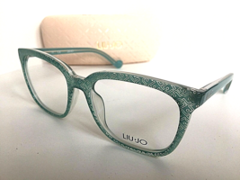 New LIU JO LJ 2645 LJ2645 525 Aqua Crystal 53mm Rx Women&#39;s Eyeglasses Fr... - £54.92 GBP