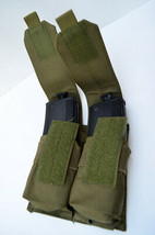 Double Stack Magazine Pouch Molle Ammo Clip Belt Carrier - OD GREEN - £10.26 GBP