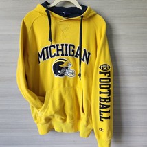 Champion Michigan Wolverines Sweatshirt NCAA Football Team Helmet Hoodie Small - £29.37 GBP