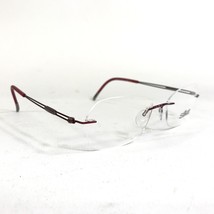 Silhouette Eyeglasses Frames 5521 FC 3040 Red Rectangular Rimless 53-17-140 - $222.39