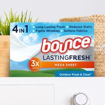 BOUNCE Dryer Sheets Mega Sheet - Outdoor Fresh &amp; Clean, 65 Count Box, 13... - $741.53 MXN