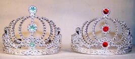 2 SILVER CROWN TIARA costume party favors supplies hat princess royalty ... - $6.82