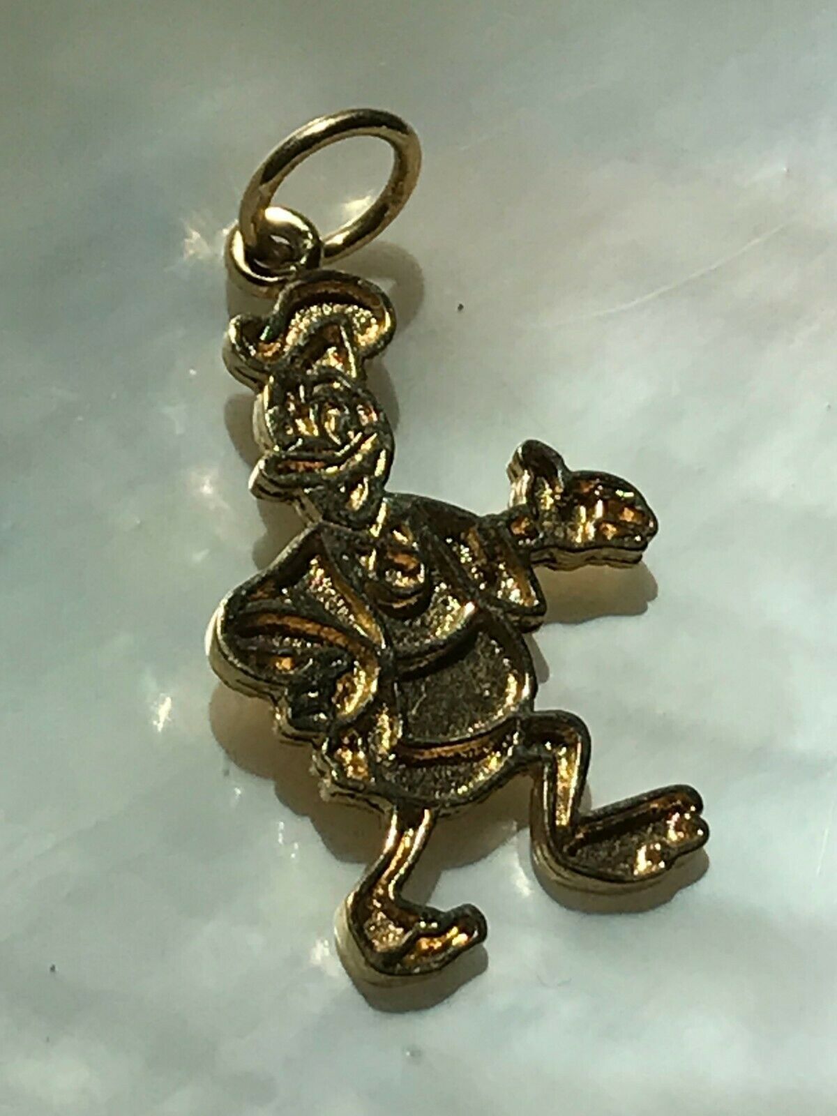 Estate Goldtone Walt Disney Donald Duck Pendant – 1 and 3/8th’s x 7/8th’s inches - $10.39