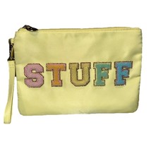 Stoney Clover Lane Ln Target 12x8 Clutch Wristlet Cosmetic Bag Yellow ST... - $27.95