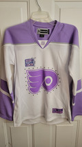 REEBOK NHL PHILADELPHIA FLYERS &quot;HOCKEY FIGHTS CANCER&quot; TEAM JERSEY WOMEN&#39;S M - $24.74