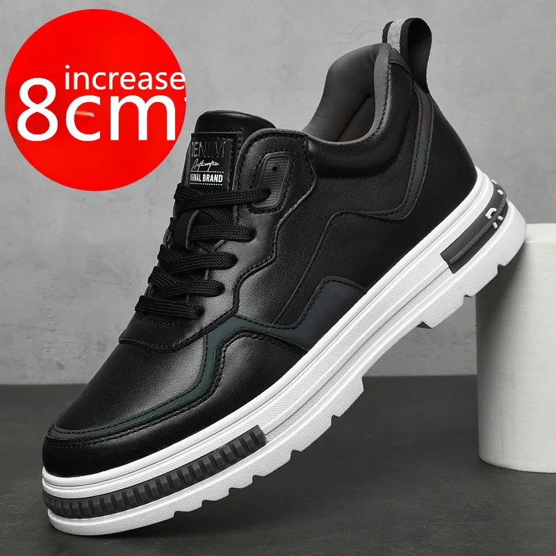 Increase 8cm Autumn Male Shoes Invisible Inner Height Increase Sneakers ... - $159.60