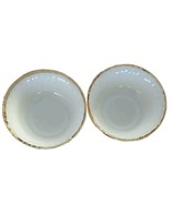 Two (2) Vintage Fire King ~ WHITE SWIRL ~ 8&quot; Serving Bowls ~ Gold Rim (2) - €43,27 EUR