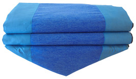 TIL221 blue uni color table runner tablecloth tablerunner silk 200x30cm 79x12&quot; - £15.14 GBP