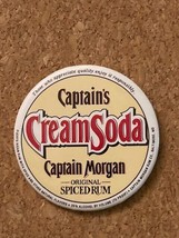 Vintage Captain Morgan Cream Soda Rum Pinback Pin Button 3&quot; - £6.08 GBP