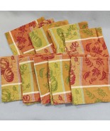 Autumn Cloth Dinner Napkins Thanksgiving Fall 16&quot;x16&quot; Lot of 10 - €12,82 EUR