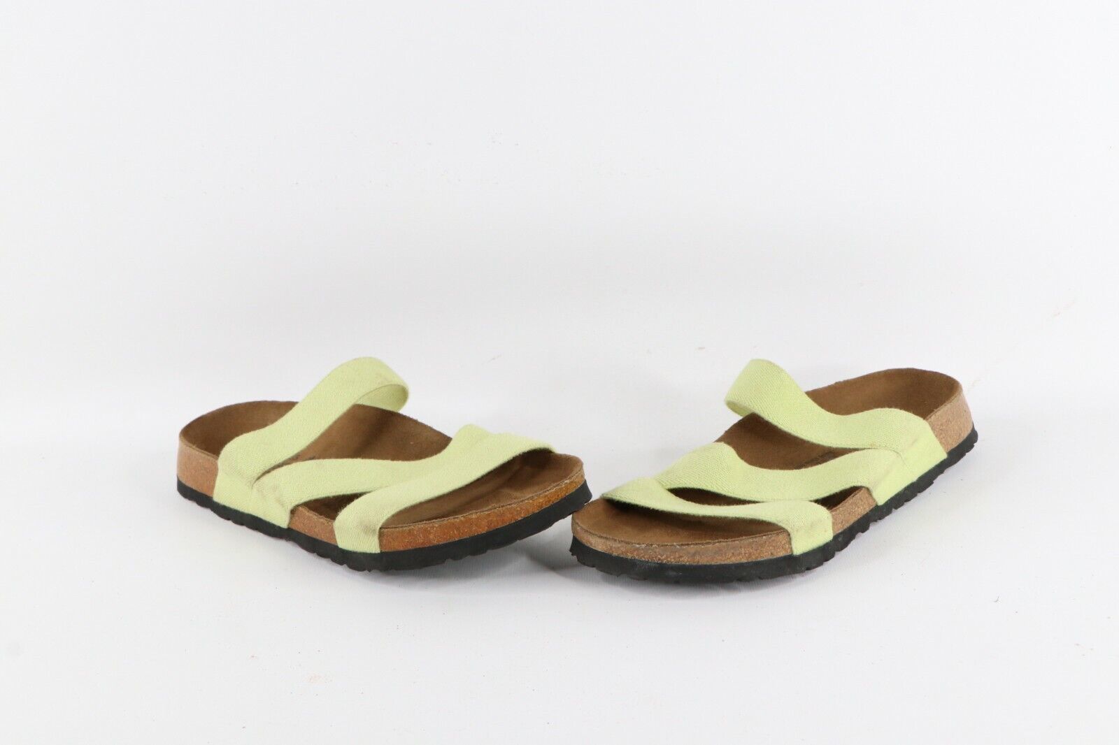 Vintage Birkis Birkenstock Womens Size 5 Stretch Strap Sandals Lime Green - $49.45