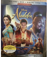 Aladdin 2019  Blu-ray + DVD + Digital Code w Slipcover-  Will Smith - BR... - £9.34 GBP
