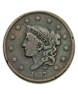 1837 M Lettres Grand Cents En Fin État, Marron Couleur, Beau Détail - $71.71 CAD