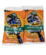 2 Pack Bic Sensitive 2 Blade Less Irritation 10 Razors - $623.51 MXN