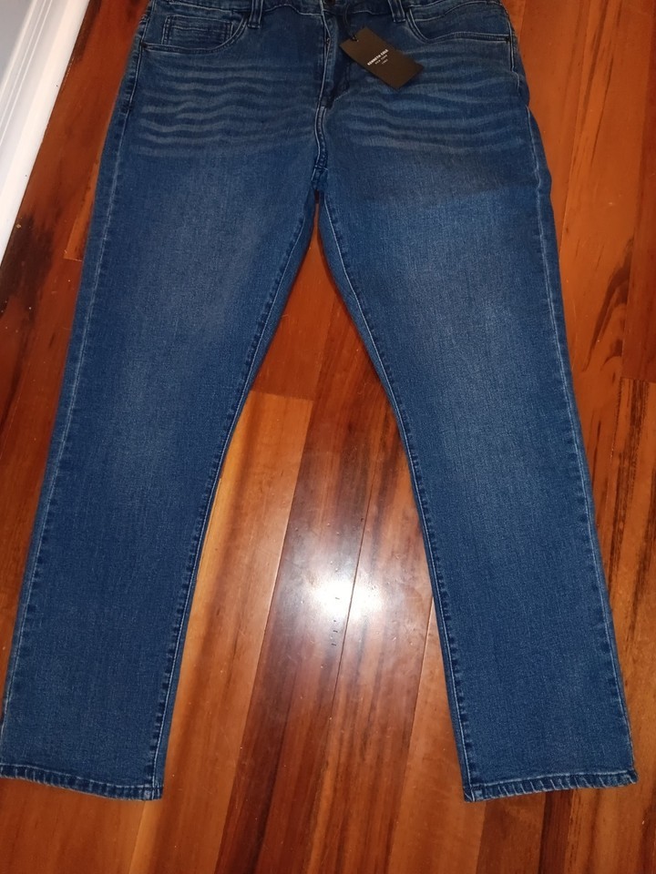 KENNETH COLE NY MEN&#39;S STRAIGHT FIT LUCA BLUE JEANS 38X30 COTTON STRETCH ... - $31.67