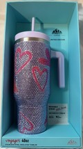 HydraPeak VOYAGER 40 oz Bling Hearts Stainless Steel Tumbler Limited Edi... - $49.95