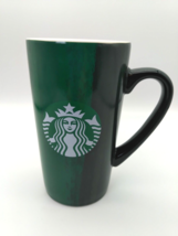 Starbucks Coffee Mug Red/Green 16fl Oz (473 ml) Tall Brush Stroke Holida... - $15.14