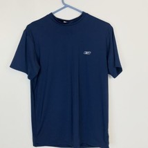 REEBOK Play Dry Fit Blue Short Sleeve Athletic T Shirt Men&#39;s Size XL - £9.30 GBP