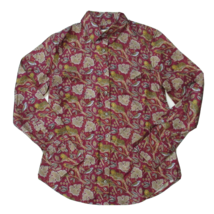 NWT J.Crew Collection Silk-twill Shirt in Vintage Burgundy Jungle Cat Le... - $91.08