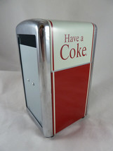 Vintage Coca Cola Napkin Holder Dispenser Red Chrome 50&#39;s Diner Style Coke - $11.08