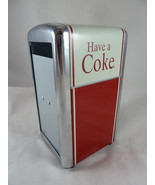 Vintage Coca Cola Napkin Holder Dispenser Red Chrome 50&#39;s Diner Style Coke - $15.18 CAD