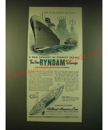 1951 Holland-America Line Ad - A new concept in tourist travel - £14.78 GBP
