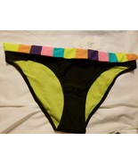 P57 NWT Macy&#39;s Jessica Simpson Black Belted Bikini Bottom CLEARANCE MSRP... - £14.08 GBP