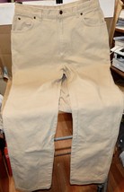 Woman&#39;s Jeans Sheplers 32 x 33 Straight Leg 12&quot; Rise 18R Khaki USA TJ142... - £17.98 GBP
