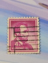 US Stamp Abraham Lincoln 4c Used 1058 Bar Cancel - £0.70 GBP