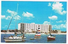 Florida Postcard St Petersburg Beach Breckenridge Resort Hotel Yachts Boats - £1.70 GBP