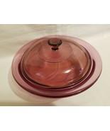 PYREX VISIONS CRANBERRY 1 QT. CASSEROLE V-31-B &amp; LID Corning Pyrex - $19.79